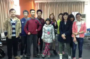 Hanging out with my bright Frontrunner students whilst teaching English in China