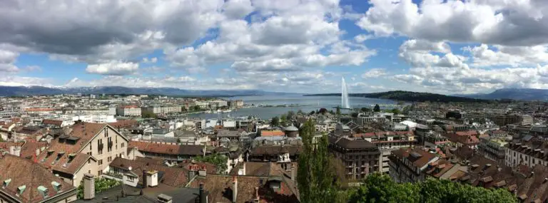 The beautiful Geneva viewed from atop the cathedral.