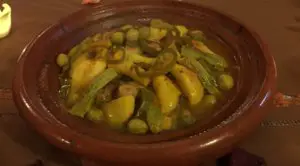 Chicken and potato tagine. Tagine is probably the first thing you think of when you think of Moroccan cuisine!