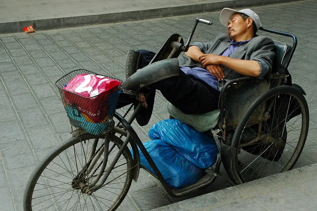 Man sleeping in China