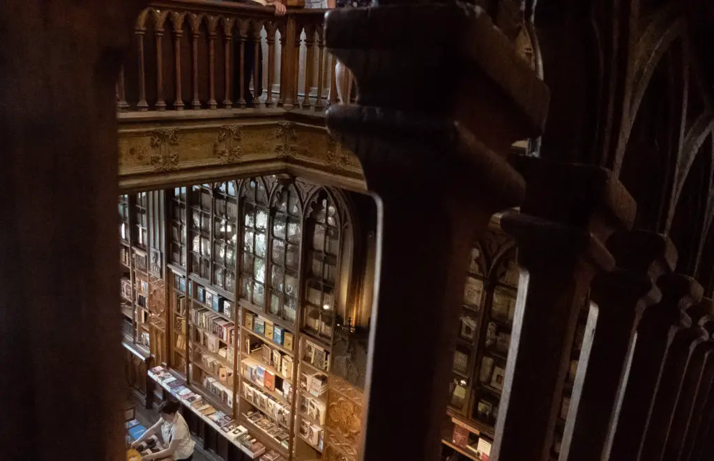 Harry Potter bookshop interior from above