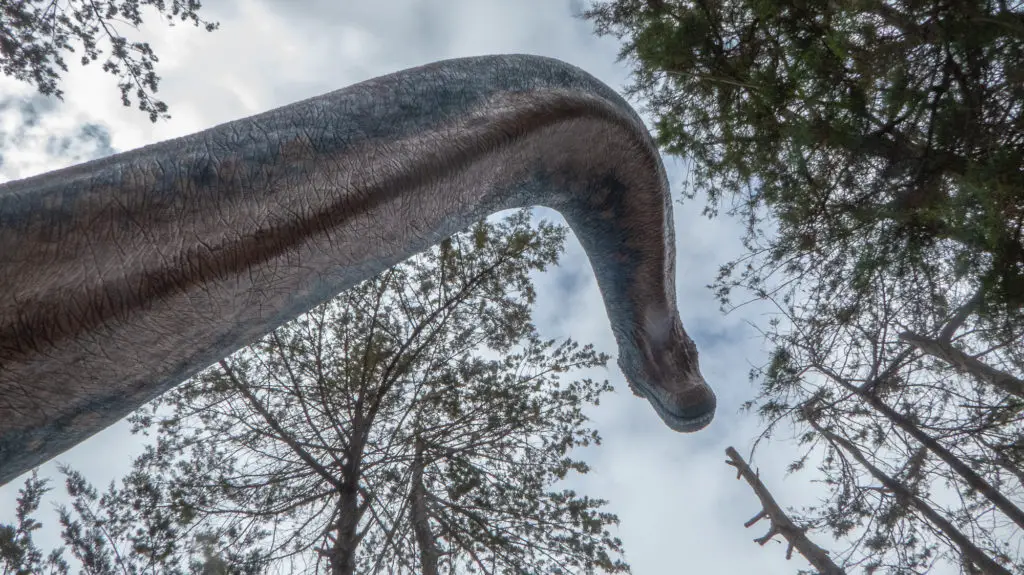 Big dinosaur replica at Cretaceous Park