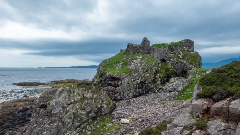 Dun Scaithe Castle on the Isle of Skye.