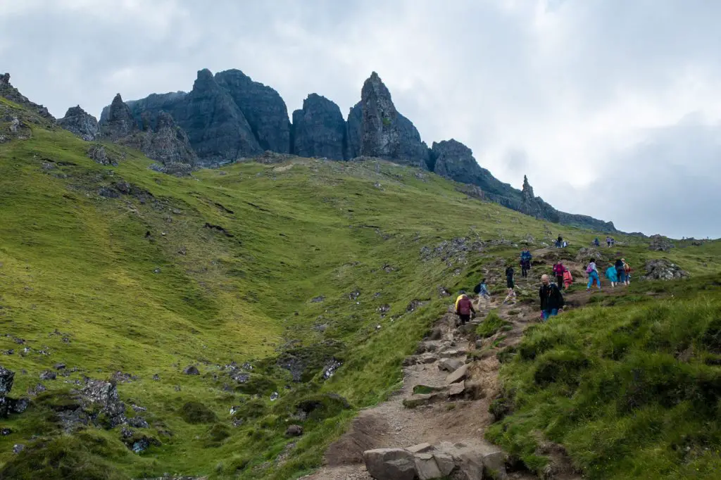 Old Man of Storr with crowds