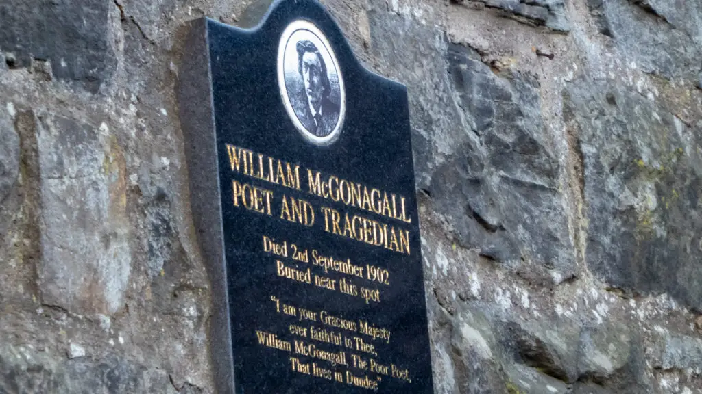 The grave of William McGonagall, Edinburgh. 