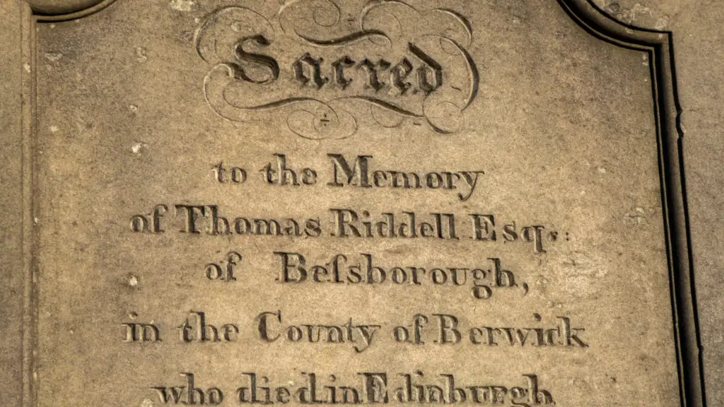 The grave of Tom Riddle, Edinburgh.