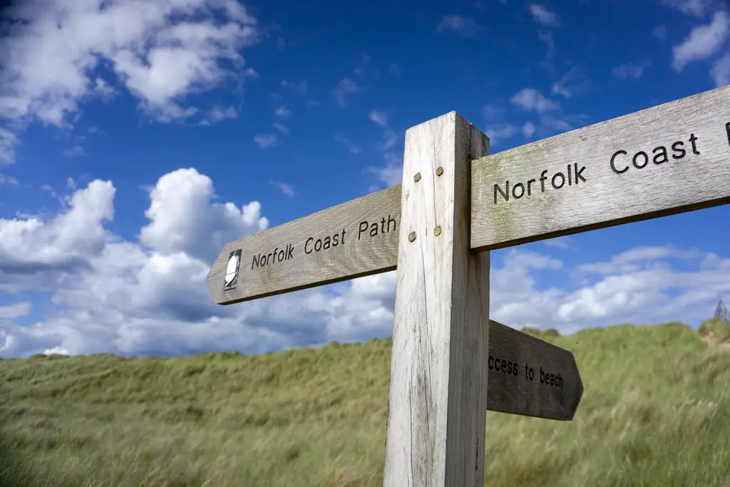Sign for Norfolk Coastal Path