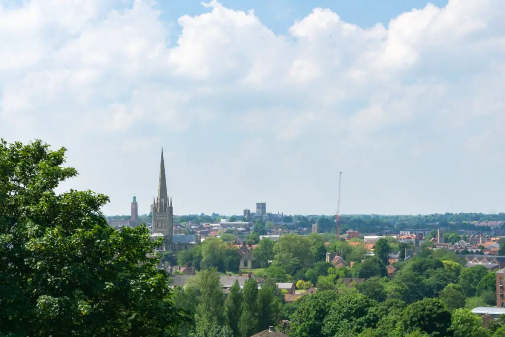 Norwich skyline from Household Heath