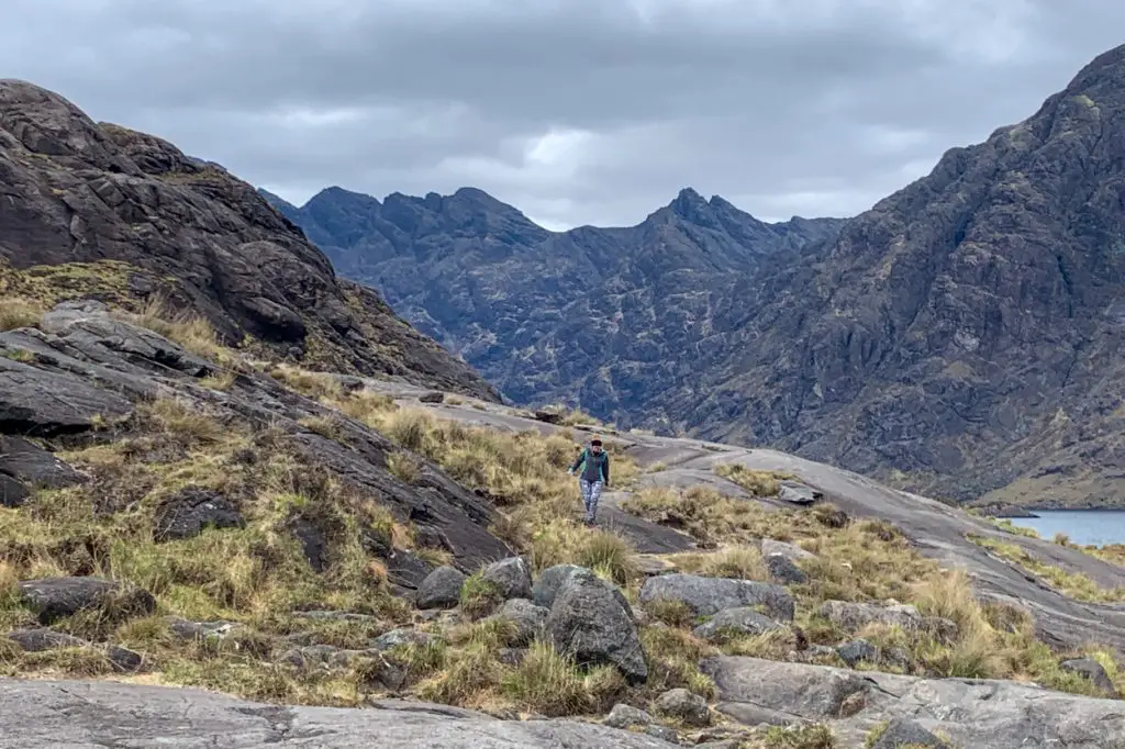 Sheree hikes in shadow of Cuillin
