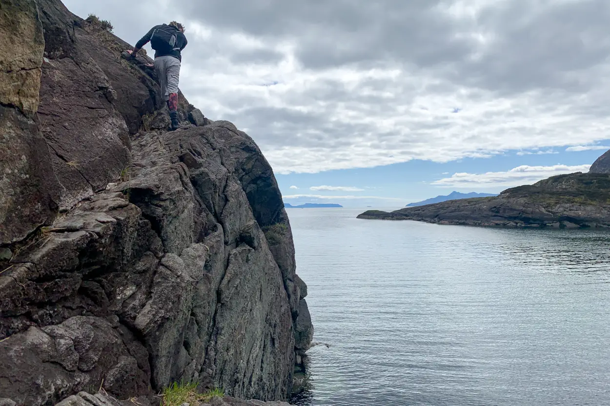 Tim on the Bad Step, Isle of Skye